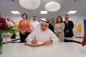 Nieves Segovia en la inauguración de SEK-Qatar