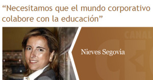 Nieves Segovia Bonet, colaboración entre educación y mundo empresarial
