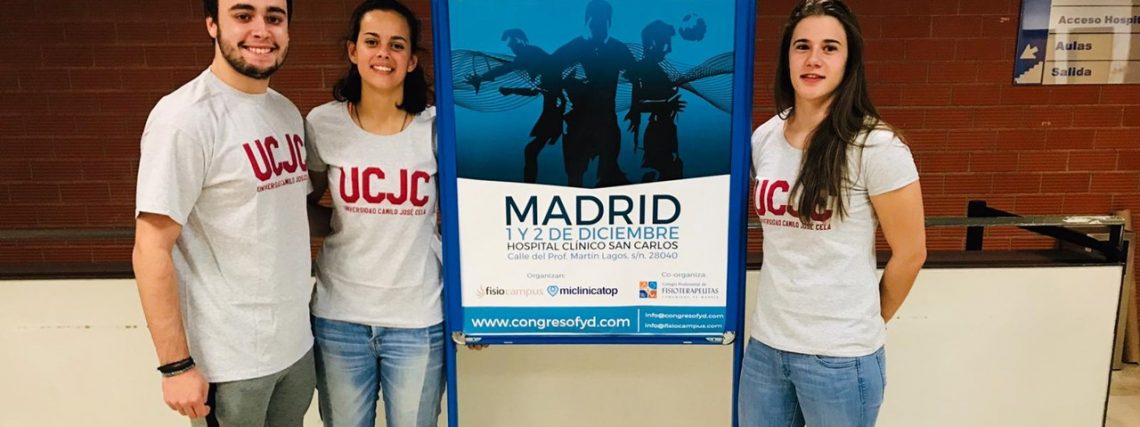 Estudiantes y profesores de Fisioterapia de la UCJC en el Congreso Internacional de Fisioterapia y Deporte de Madrid